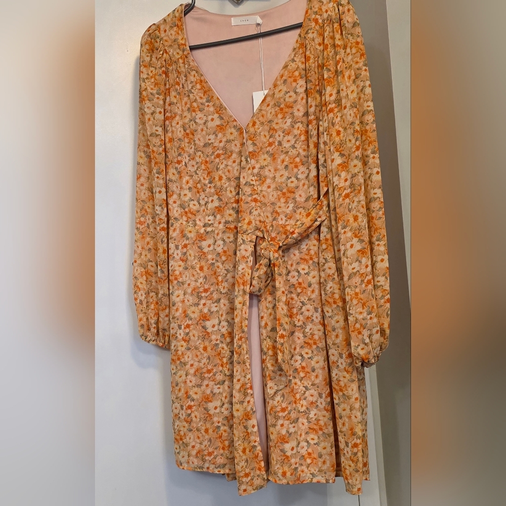 Floral Orange Women's Dress